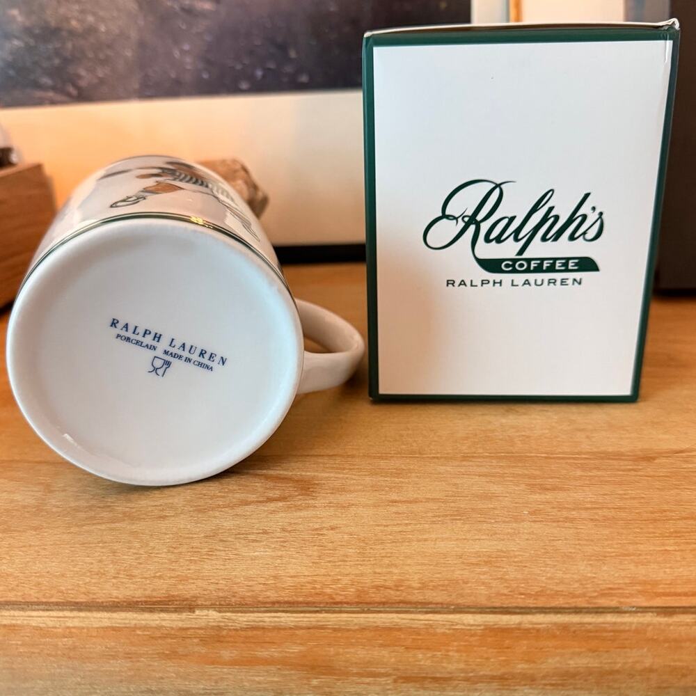 Ralph Lauren Ralph’s Coffee Polo Bear Mug Tennis Ceramic 14oz SOLD OUT Collector - Picture 3 of 4